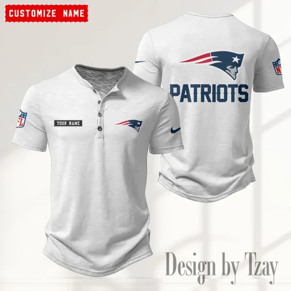 New England Patriots Men’s Button Designer T-Shirts New Fashion 2025 ANZMBHCTS022 - Image 4