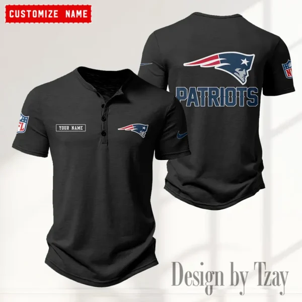 New England Patriots Men’s Button Designer T-Shirts New Fashion 2025 ANZMBHCTS022 - Image 5
