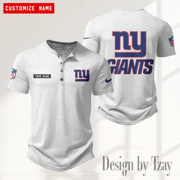 New York Giants Men’s Button Designer T-Shirts New Fashion 2025 ANZMBHCTS024 - Image 4