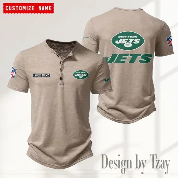 New York Jets Men’s Button Designer T-Shirts New Fashion 2025 ANZMBHCTS025 - Image 5