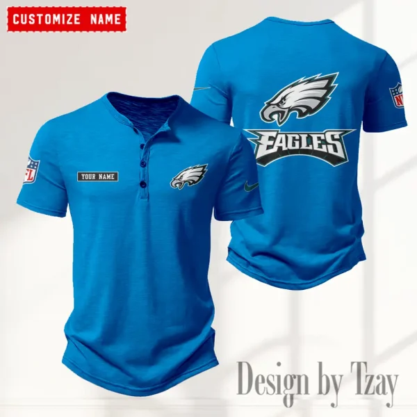 Philadelphia Eagles Men’s Button Designer T-Shirts New Fashion 2025 ANZMBHCTS026 - Image 5
