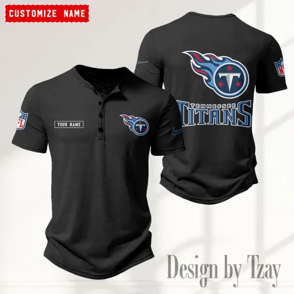 Tennessee Titans Men’s Button Designer T-Shirts New Fashion 2025 ANZMBHCTS031 - Image 2