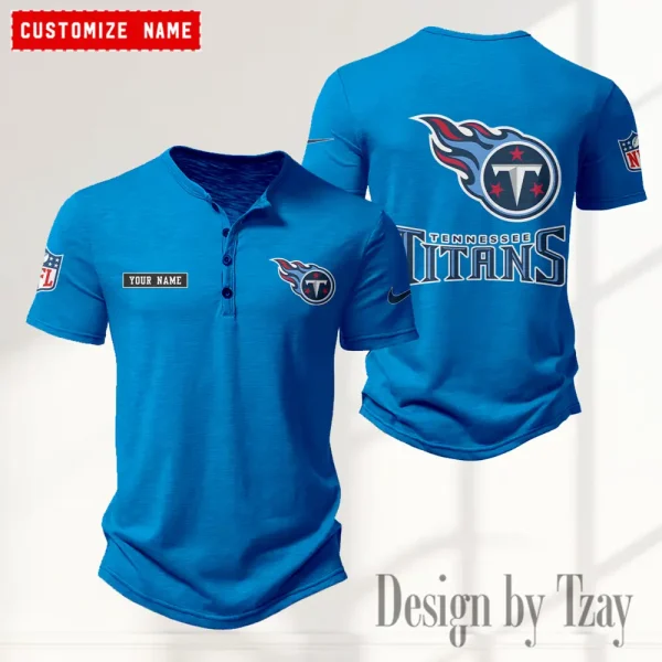Tennessee Titans Men’s Button Designer T-Shirts New Fashion 2025 ANZMBHCTS031