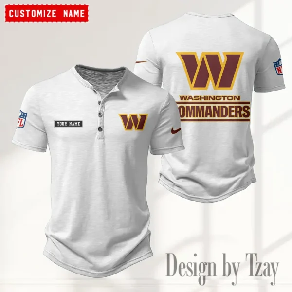 Washington Commanders Men’s Button Designer T-Shirts New Fashion 2025 ANZMBHCTS032 - Image 2