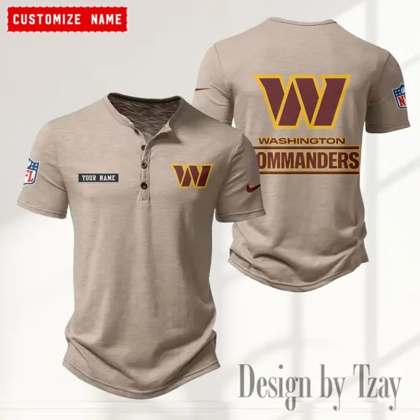 Washington Commanders Men’s Button Designer T-Shirts New Fashion 2025 ANZMBHCTS032 - Image 3
