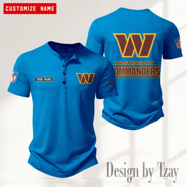 Washington Commanders Men’s Button Designer T-Shirts New Fashion 2025 ANZMBHCTS032 - Image 4