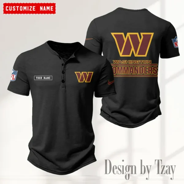 Washington Commanders Men’s Button Designer T-Shirts New Fashion 2025 ANZMBHCTS032 - Image 5