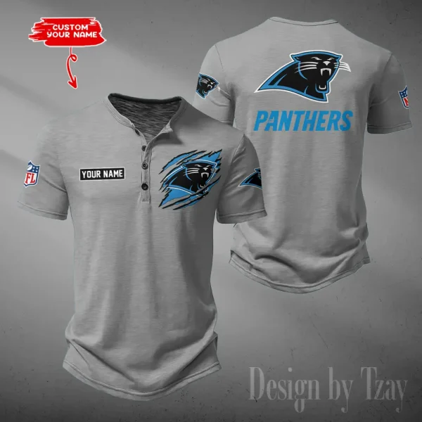 Carolina Panthers Men’s Button Designer T-Shirts New Fashion 2025 ANZMBHCTS040 - Image 3