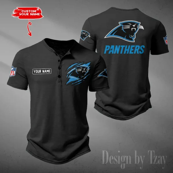 Carolina Panthers Men’s Button Designer T-Shirts New Fashion 2025 ANZMBHCTS040 - Image 5