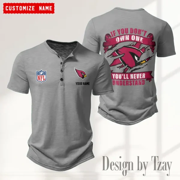 Arizona Cardinals Men’s Button Designer T-Shirts New Fashion 2025 ANZMBHCTS065