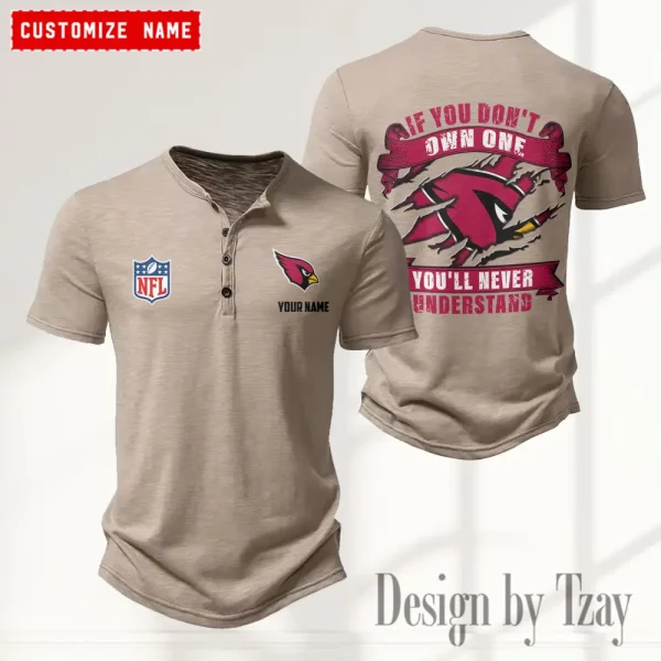 Arizona Cardinals Men’s Button Designer T-Shirts New Fashion 2025 ANZMBHCTS065 - Image 4