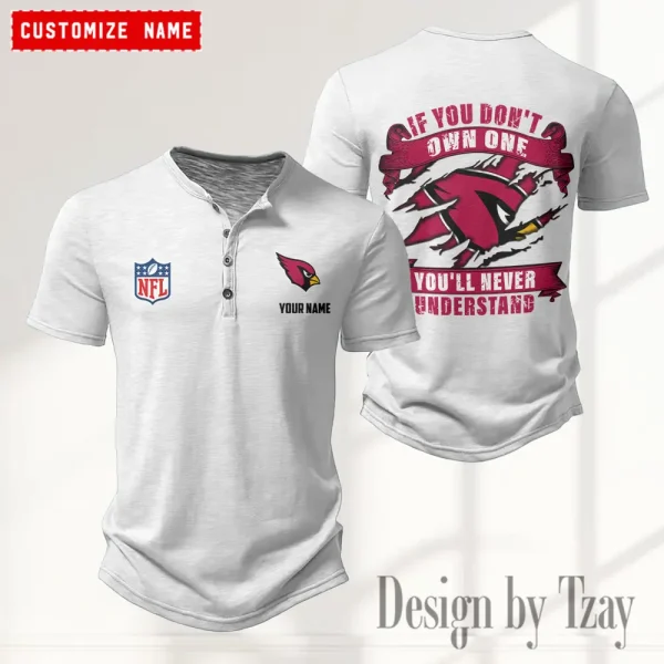 Arizona Cardinals Men’s Button Designer T-Shirts New Fashion 2025 ANZMBHCTS065 - Image 5