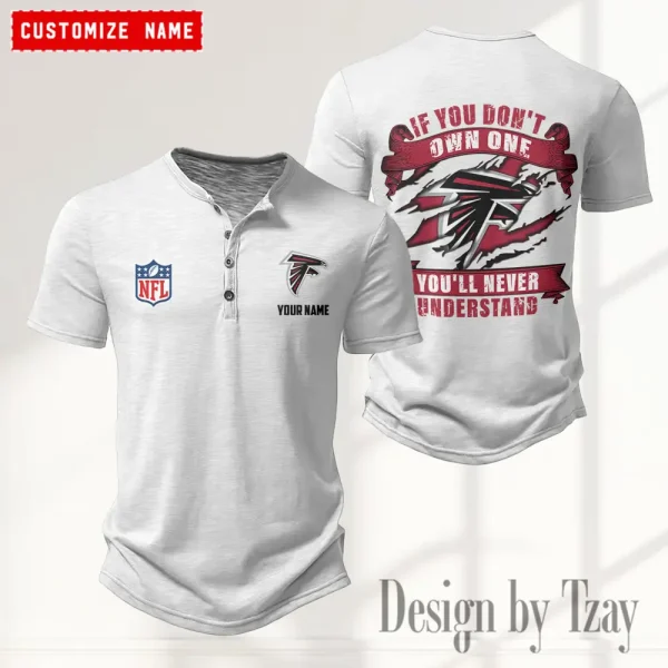 Atlanta Falcons Men’s Button Designer T-Shirts New Fashion 2025 ANZMBHCTS066 - Image 3