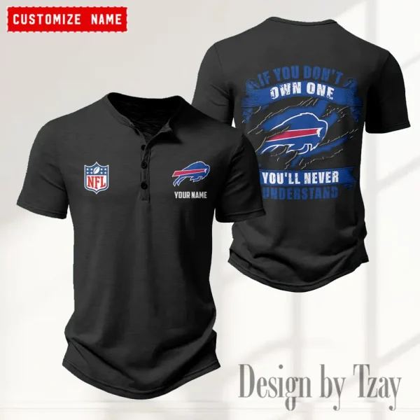 Buffalo Bills Men’s Button Designer T-Shirts New Fashion 2025 ANZMBHCTS068 - Image 2