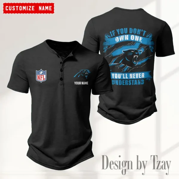 Carolina Panthers Men’s Button Designer T-Shirts New Fashion 2025 ANZMBHCTS069 - Image 3