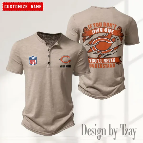 Chicago Bears Men’s Button Designer T-Shirts New Fashion 2025 ANZMBHCTS070 - Image 5