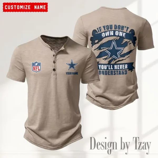 Dallas Cowboys Men’s Button Designer T-Shirts New Fashion 2025 ANZMBHCTS073 - Image 3