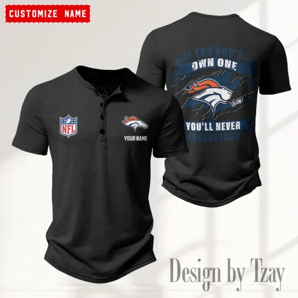 Denver Broncos Men’s Button Designer T-Shirts New Fashion 2025 ANZMBHCTS074 - Image 2