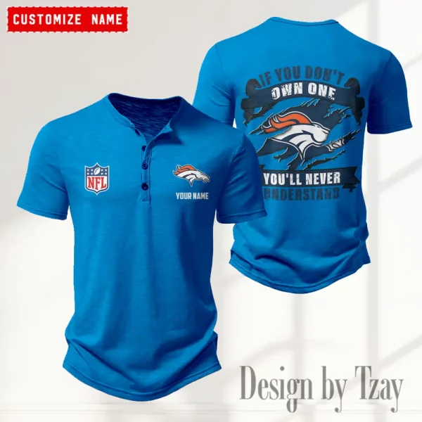 Denver Broncos Men’s Button Designer T-Shirts New Fashion 2025 ANZMBHCTS074 - Image 3
