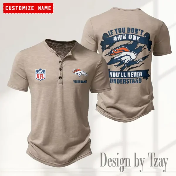 Denver Broncos Men’s Button Designer T-Shirts New Fashion 2025 ANZMBHCTS074