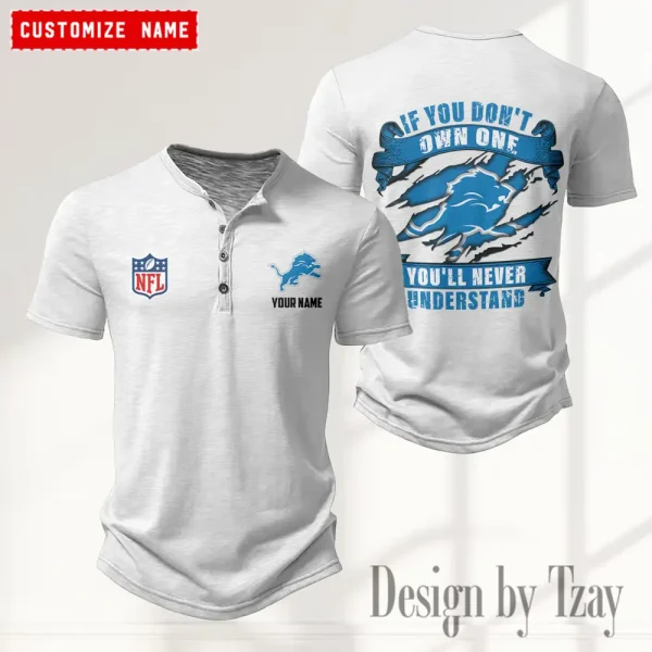 Detroit Lions Men’s Button Designer T-Shirts New Fashion 2025 ANZMBHCTS075 - Image 4
