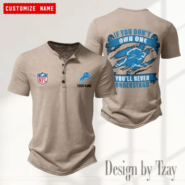 Detroit Lions Men’s Button Designer T-Shirts New Fashion 2025 ANZMBHCTS075 - Image 5