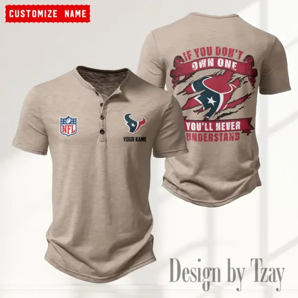 Houston Texans Men’s Button Designer T-Shirts New Fashion 2025 ANZMBHCTS077