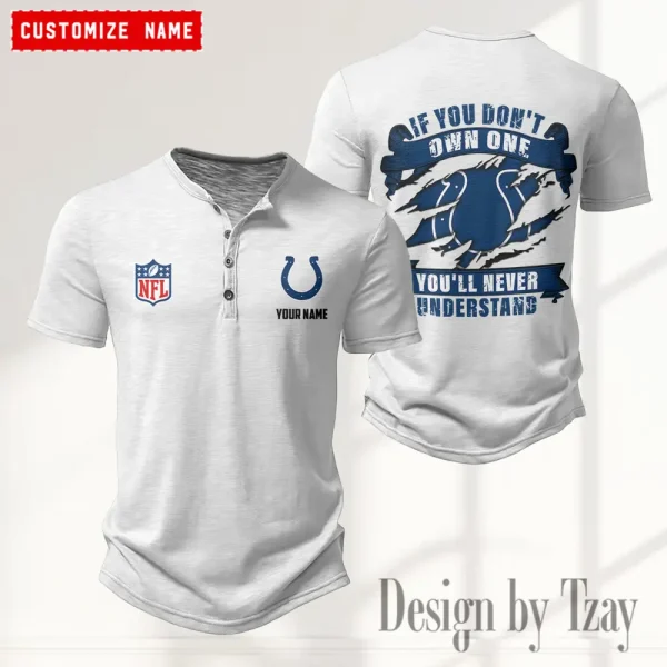 Indianapolis Colts Men’s Button Designer T-Shirts New Fashion 2025 ANZMBHCTS078 - Image 4