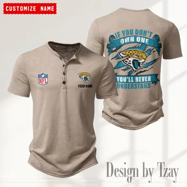 Jacksonville Jaguars Men’s Button Designer T-Shirts New Fashion 2025 ANZMBHCTS079