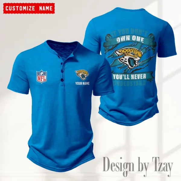 Jacksonville Jaguars Men’s Button Designer T-Shirts New Fashion 2025 ANZMBHCTS079 - Image 2