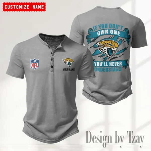 Jacksonville Jaguars Men’s Button Designer T-Shirts New Fashion 2025 ANZMBHCTS079 - Image 3