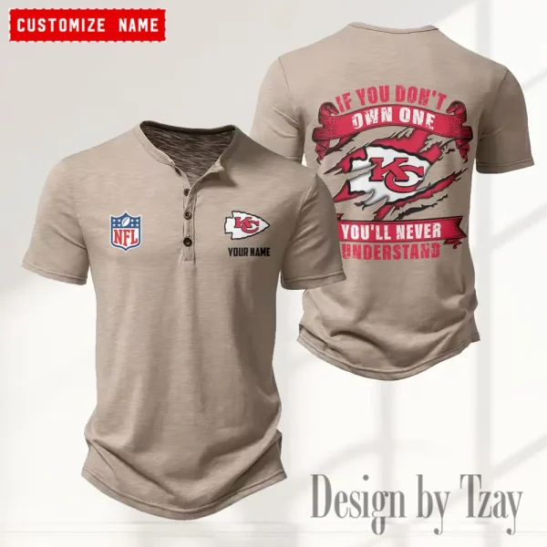 Kansas City Chiefs Men’s Button Designer T-Shirts New Fashion 2025 ANZMBHCTS080