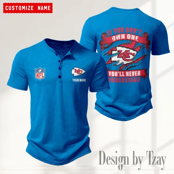 Kansas City Chiefs Men’s Button Designer T-Shirts New Fashion 2025 ANZMBHCTS080 - Image 5