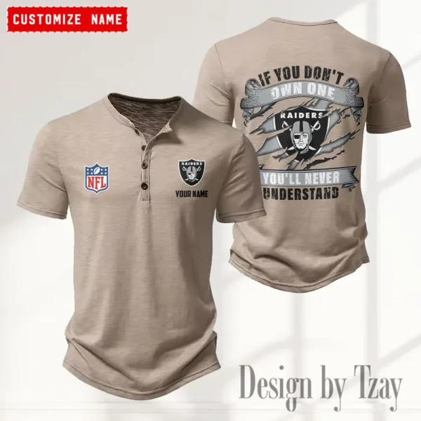 Las Vegas Raiders Men’s Button Designer T-Shirts New Fashion 2025 ANZMBHCTS081 - Image 4