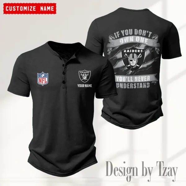 Las Vegas Raiders Men’s Button Designer T-Shirts New Fashion 2025 ANZMBHCTS081 - Image 5