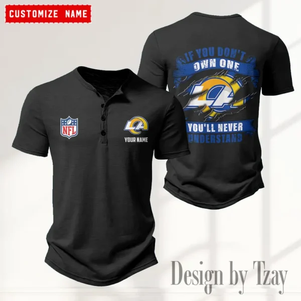 Los Angeles Rams Men’s Button Designer T-Shirts New Fashion 2025 ANZMBHCTS083 - Image 4