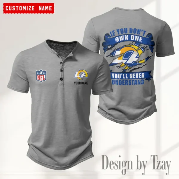Los Angeles Rams Men’s Button Designer T-Shirts New Fashion 2025 ANZMBHCTS083 - Image 5