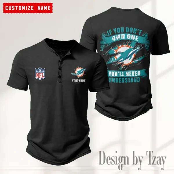 Miami Dolphins Men’s Button Designer T-Shirts New Fashion 2025 ANZMBHCTS084 - Image 5