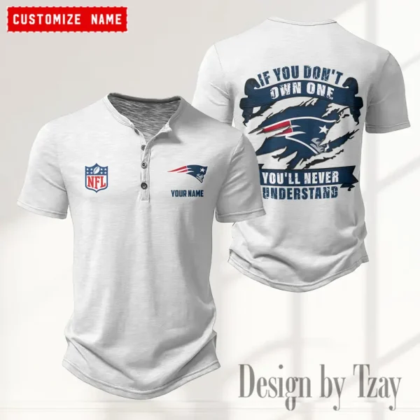 New England Patriots Men’s Button Designer T-Shirts New Fashion 2025 ANZMBHCTS086 - Image 4