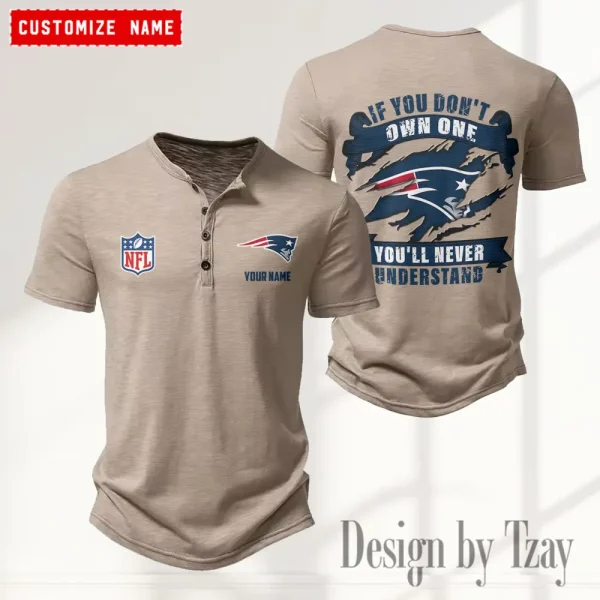 New England Patriots Men’s Button Designer T-Shirts New Fashion 2025 ANZMBHCTS086 - Image 5