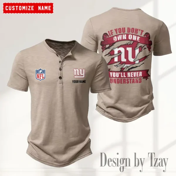 New York Giants Men’s Button Designer T-Shirts New Fashion 2025 ANZMBHCTS088 - Image 4