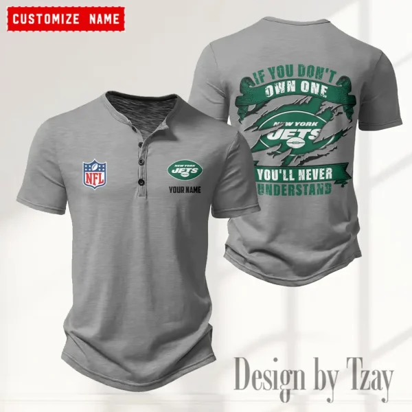 New York Jets Men’s Button Designer T-Shirts New Fashion 2025 ANZMBHCTS089 - Image 3