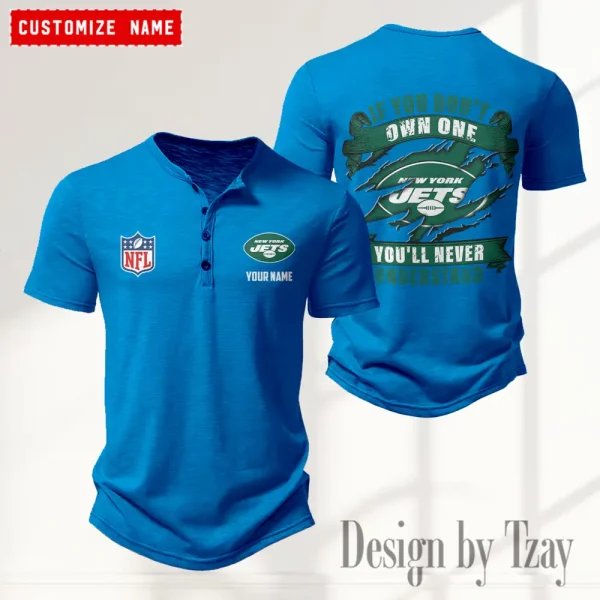 New York Jets Men’s Button Designer T-Shirts New Fashion 2025 ANZMBHCTS089 - Image 4