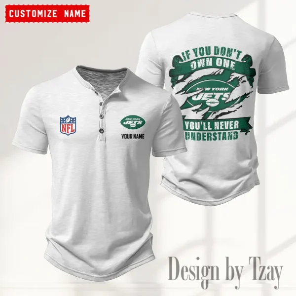 New York Jets Men’s Button Designer T-Shirts New Fashion 2025 ANZMBHCTS089 - Image 5