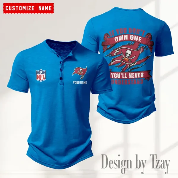 Tampa Bay Buccaneers Men’s Button Designer T-Shirts New Fashion 2025 ANZMBHCTS094 - Image 2