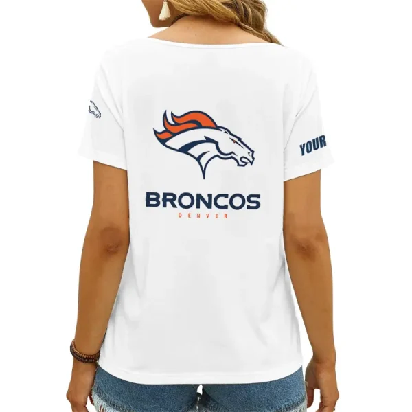 Denver Broncos Favorite V-Neck T-Shirt for Women Style 2025 ANZ-AGCWTS1041 - Image 2