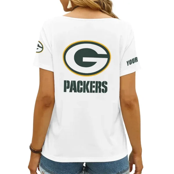 Green Bay Packers Favorite V-Neck T-Shirt for Women Style 2025 ANZ-AGCWTS1043 - Image 2