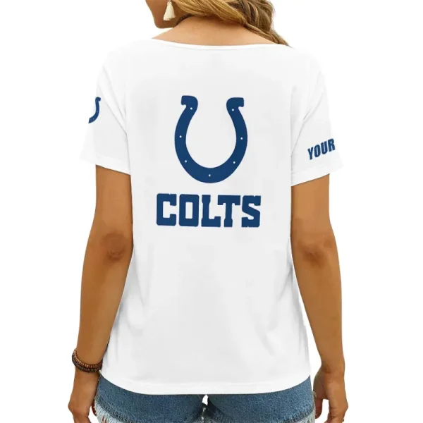 Indianapolis Colts Favorite V-Neck T-Shirt for Women Style 2025 ANZ-AGCWTS1045 - Image 2