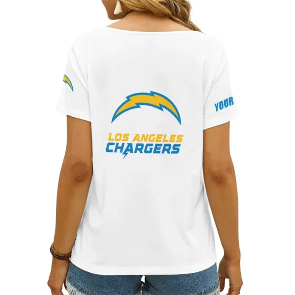 Los Angeles Chargers Favorite V-Neck T-Shirt for Women Style 2025 ANZ-AGCWTS1049 - Image 2