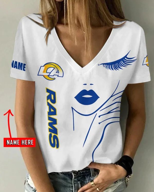 Los Angeles Rams Favorite V-Neck T-Shirt for Women Style 2025 ANZ-AGCWTS1050
